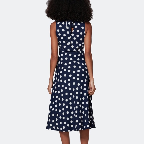 Most of All Coralie Midi Dress in Blue Polka Dot - 12 (NWT) - Picture 2 of 7